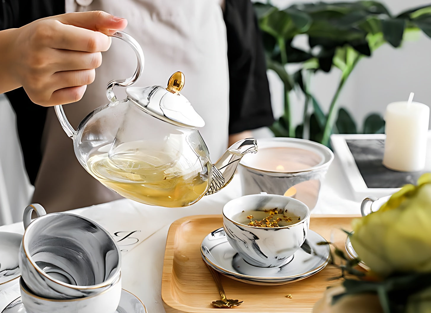 Keramik Teekanne Mit Stövchen