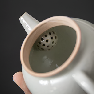 Keramik Teekanne Pflanzenstil