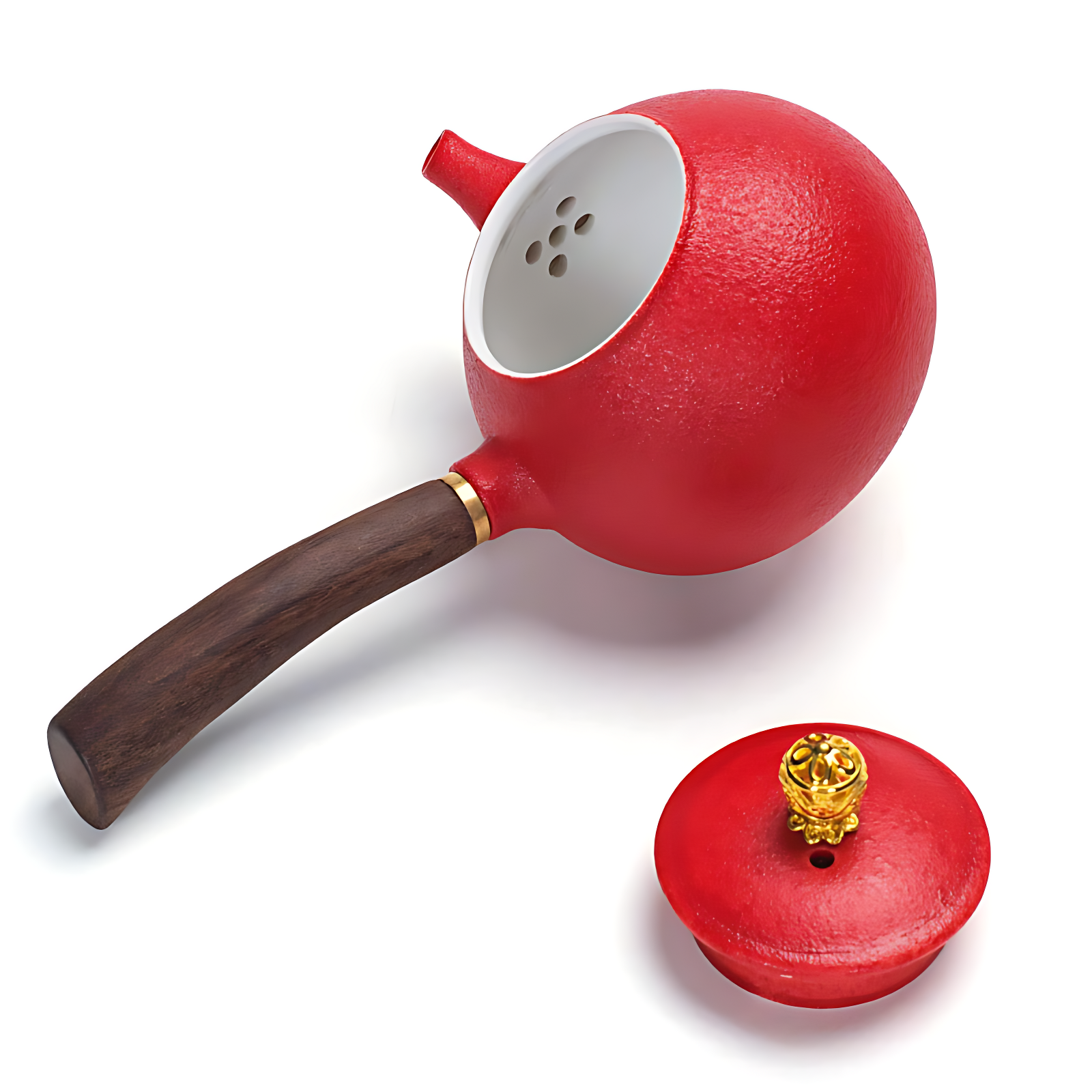 Keramik Teekanne Rot