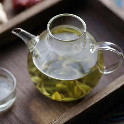 Kleine Glas Teekanne 1 Person