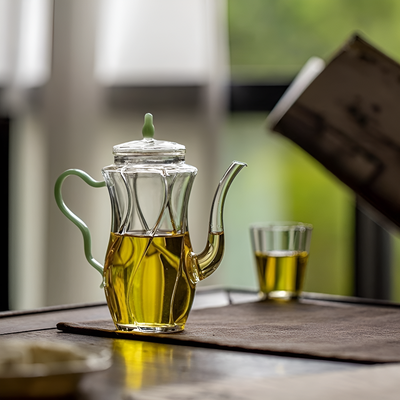 Kleine individuelle Glas-Teekanne