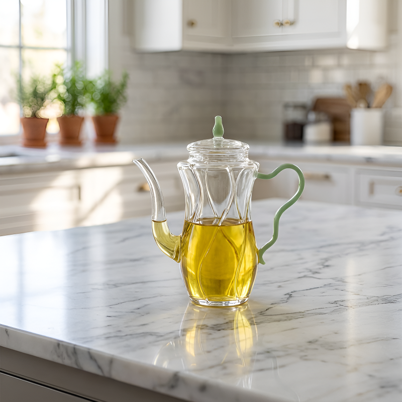 Kleine individuelle Glas-Teekanne