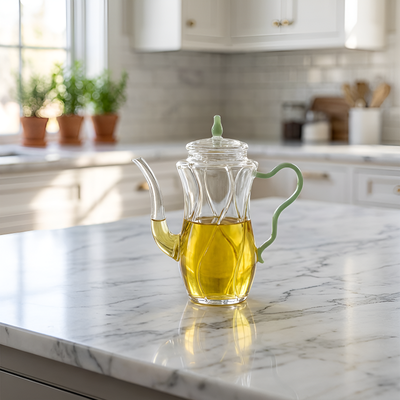 Kleine individuelle Glas-Teekanne