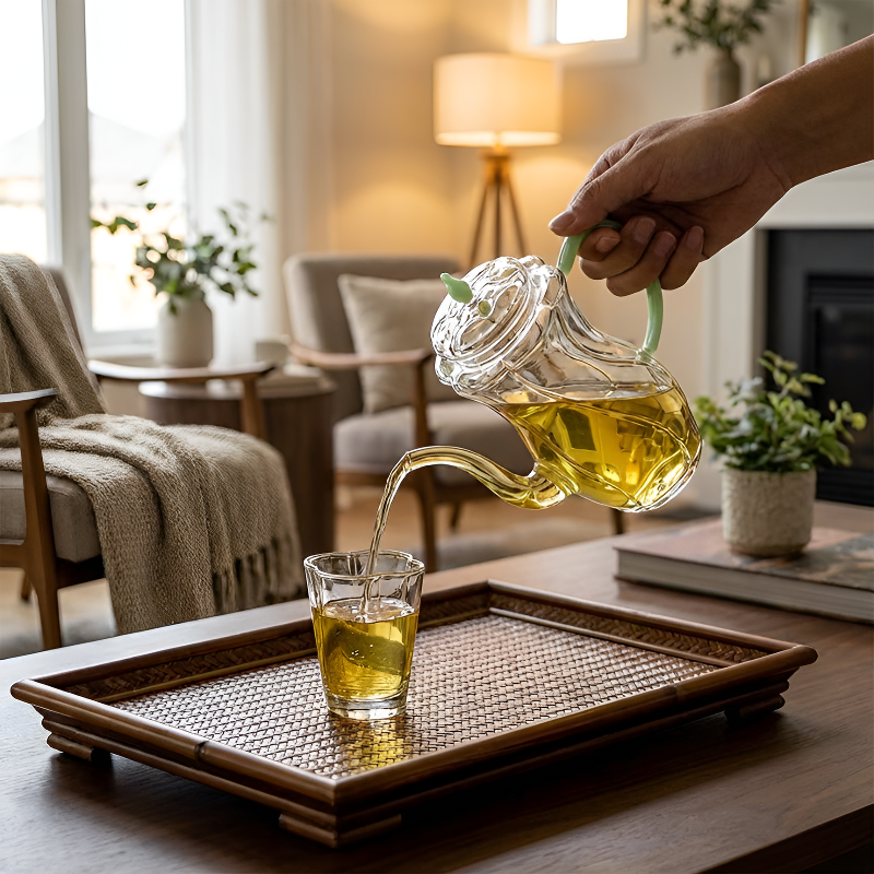 Kleine individuelle Glas-Teekanne