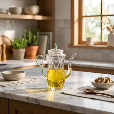 Kleine individuelle Glas-Teekanne