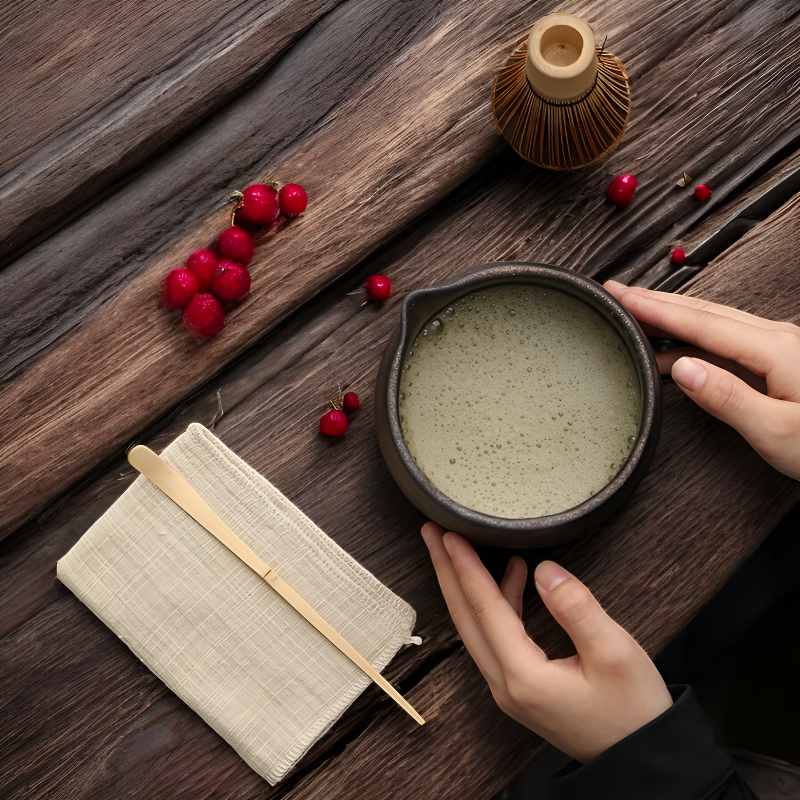Matcha Set Besen und Löffel