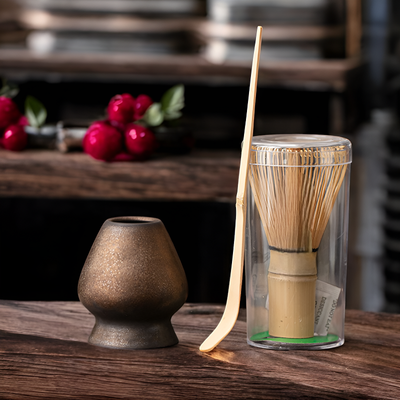 Matcha Set Besen und Löffel