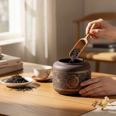 Minimalistische Teedose