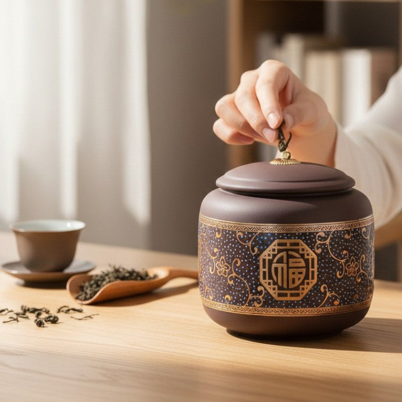 Minimalistische Teedose