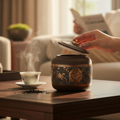 Minimalistische Teedose