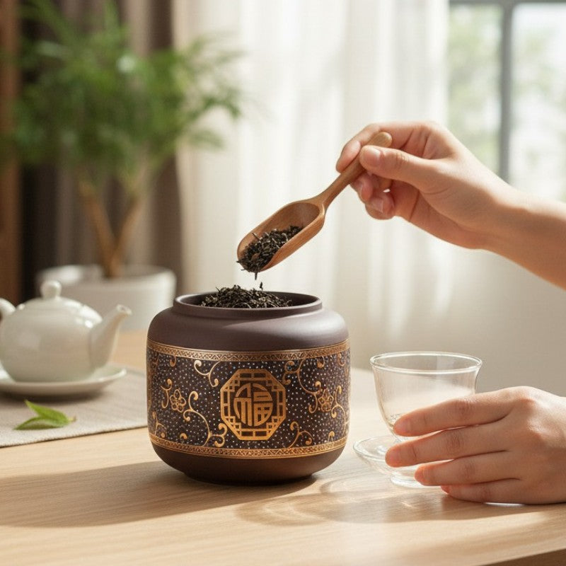 Minimalistische Teedose