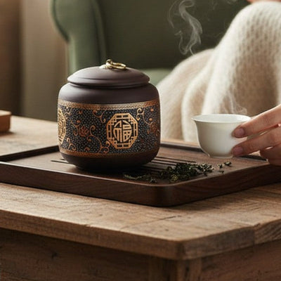 Minimalistische Teedose