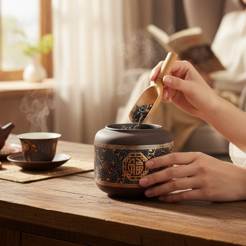 Minimalistische Teedose