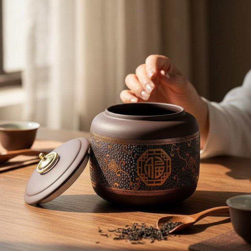 Minimalistische Teedose