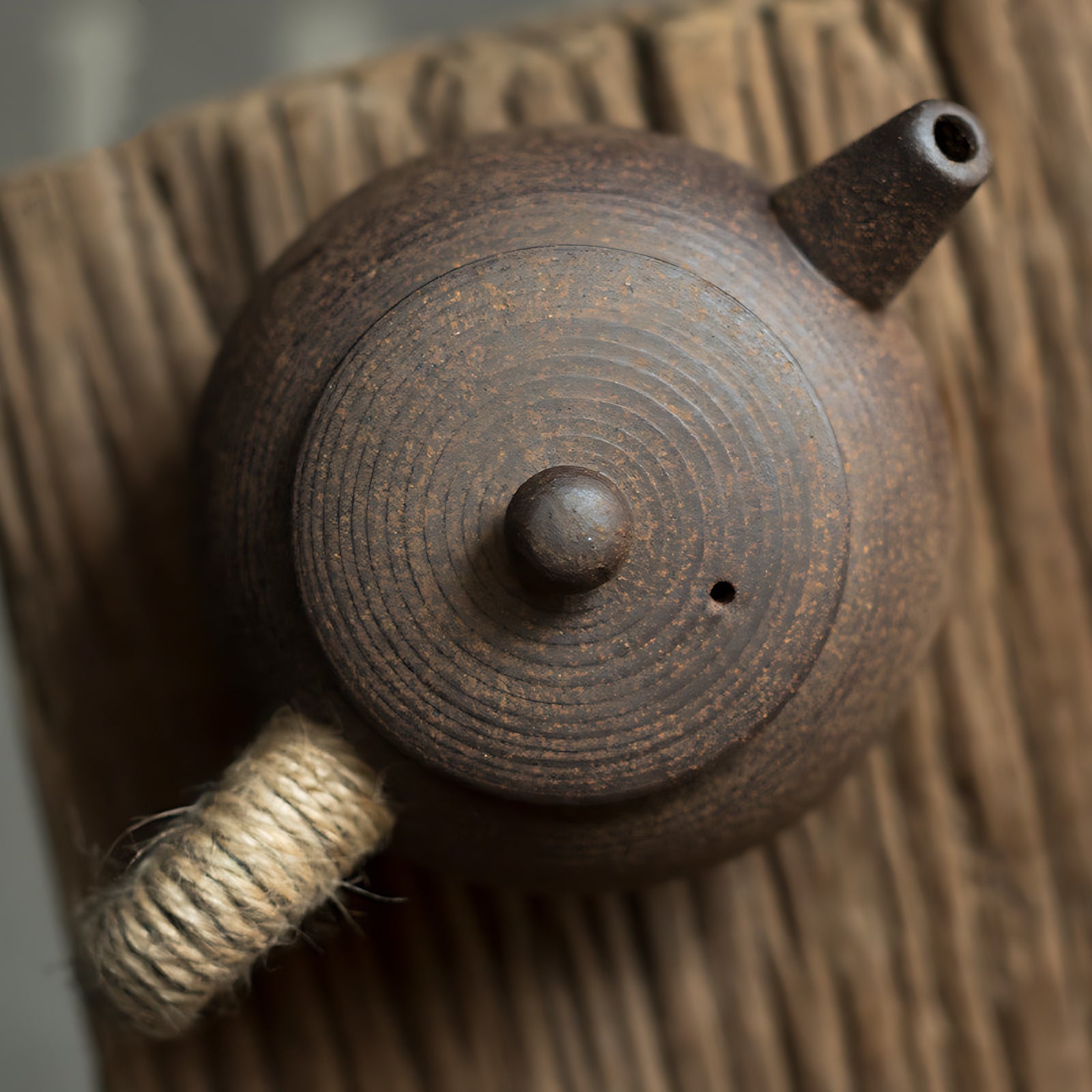 Modernes Steingut Teekanne