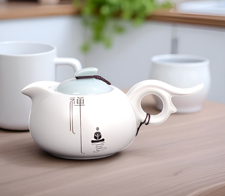 Originelle Porzellan Teekanne