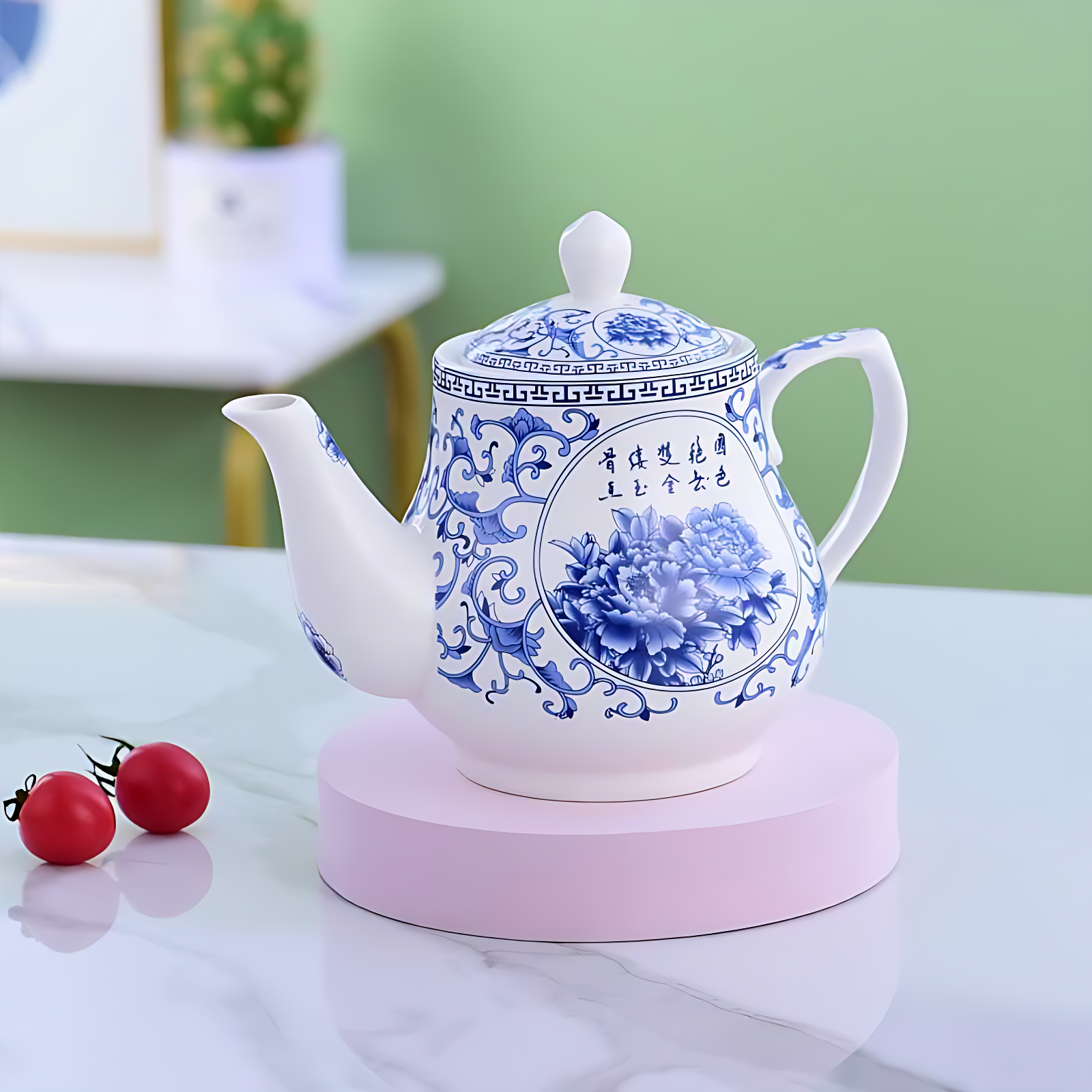 Porzellan Teekannen Groß