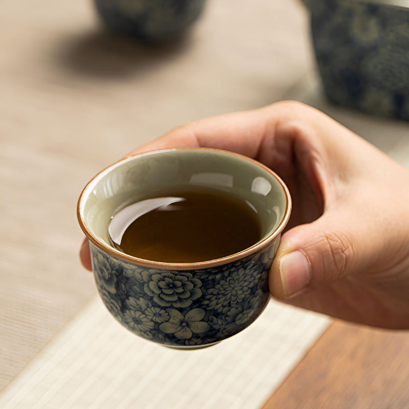 Quadratische Porzellan Teekanne