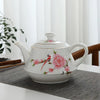Rosa Weiße Porzellan Teekanne