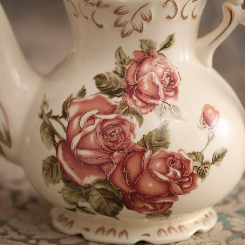 Schöne Alte Porzellan Teekanne