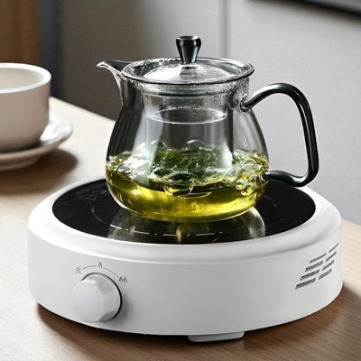 Schöne Glas Teekanne