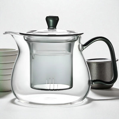 Schöne Glas Teekanne