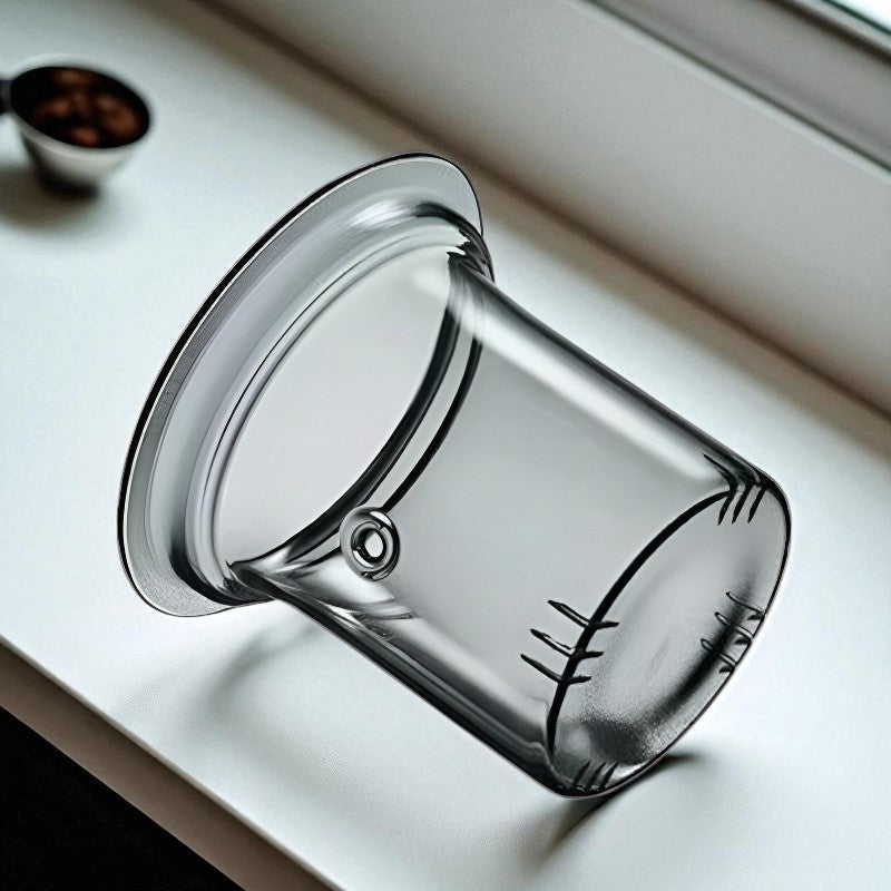 Schöne Glas Teekanne