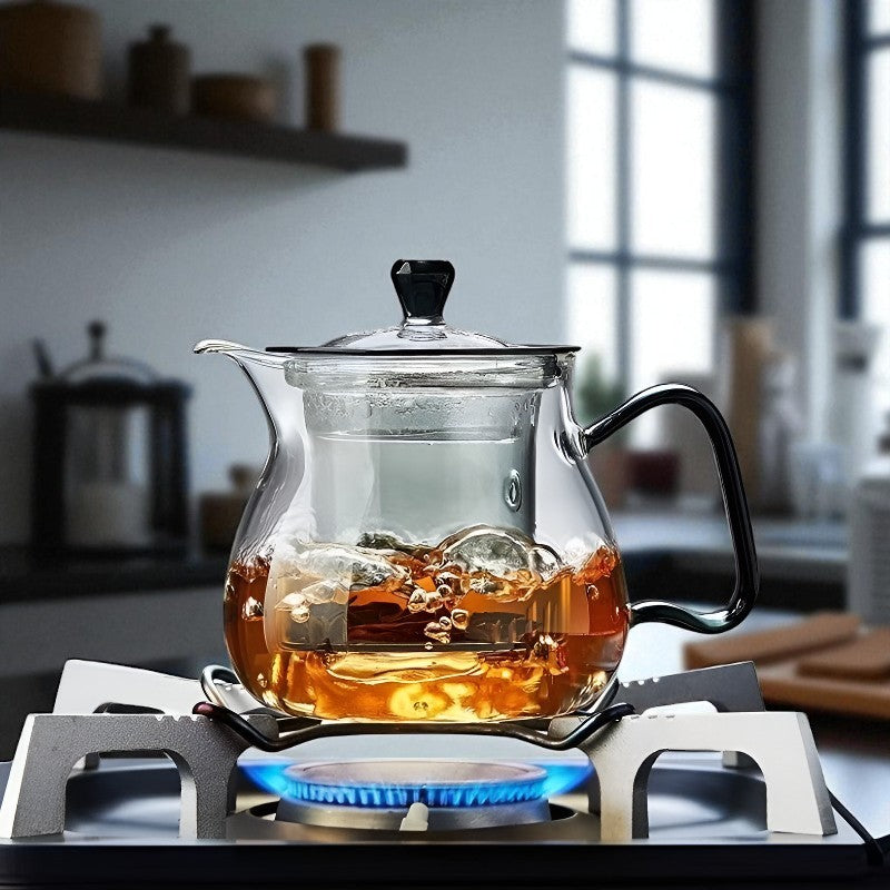 Schöne Glas Teekanne