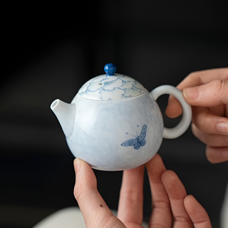 Schöne Porzellan Teekanne