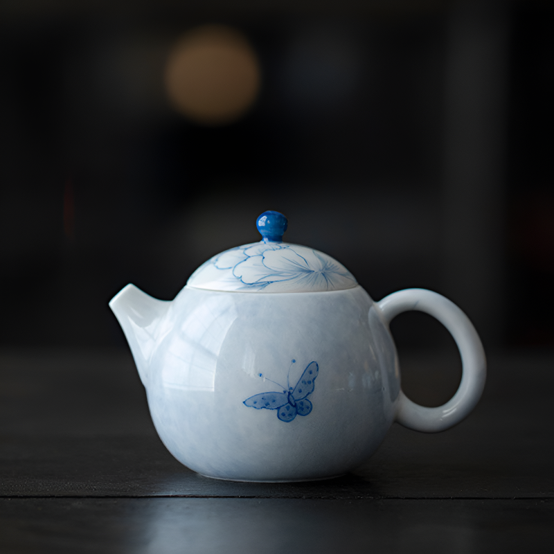 Schöne Porzellan Teekanne