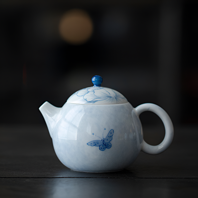 Schöne Porzellan Teekanne