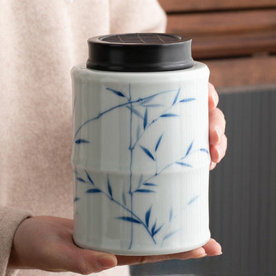 Teedose mit Bambusmuster