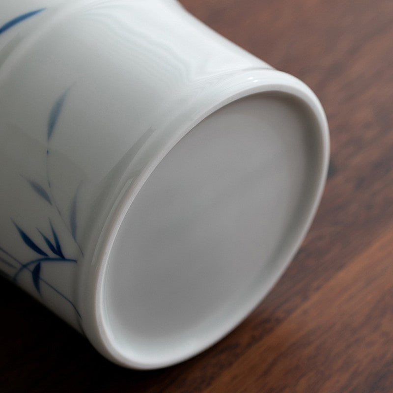 Teedose mit Bambusmuster