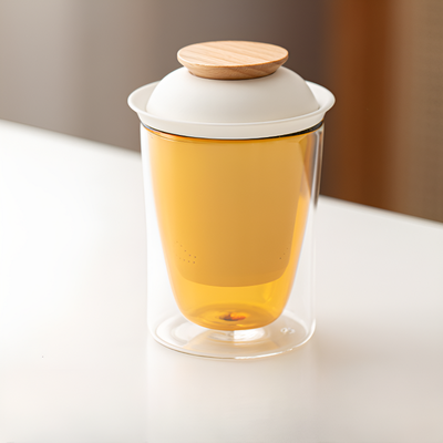 Teeglas mit Sieb