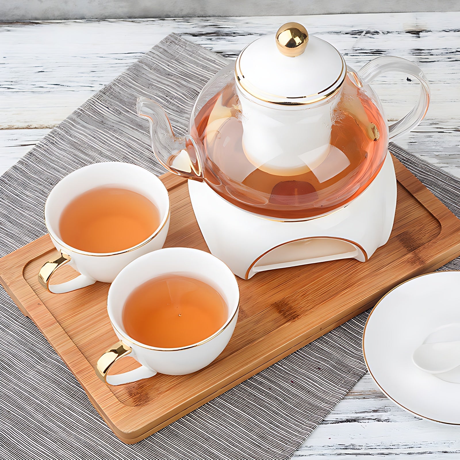 Teekann Glas Mit Stövchen