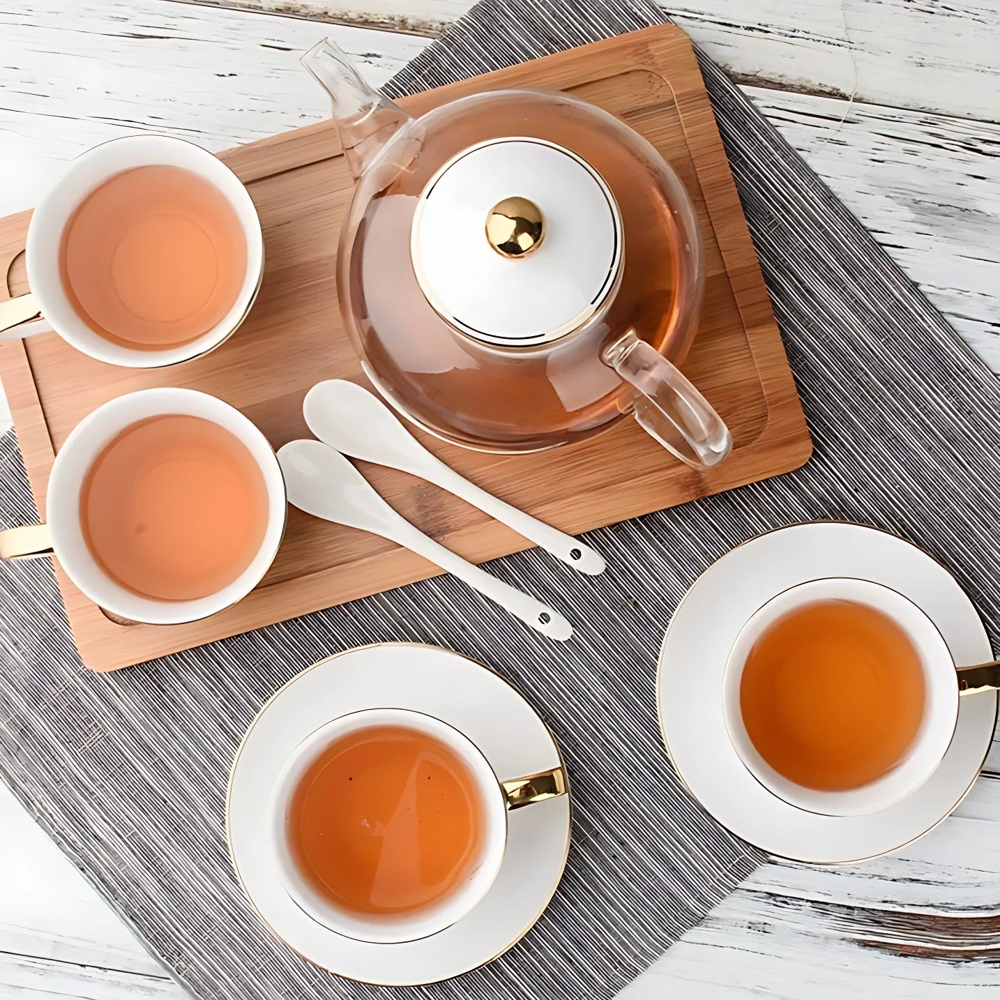 Teekann Glas Mit Stövchen