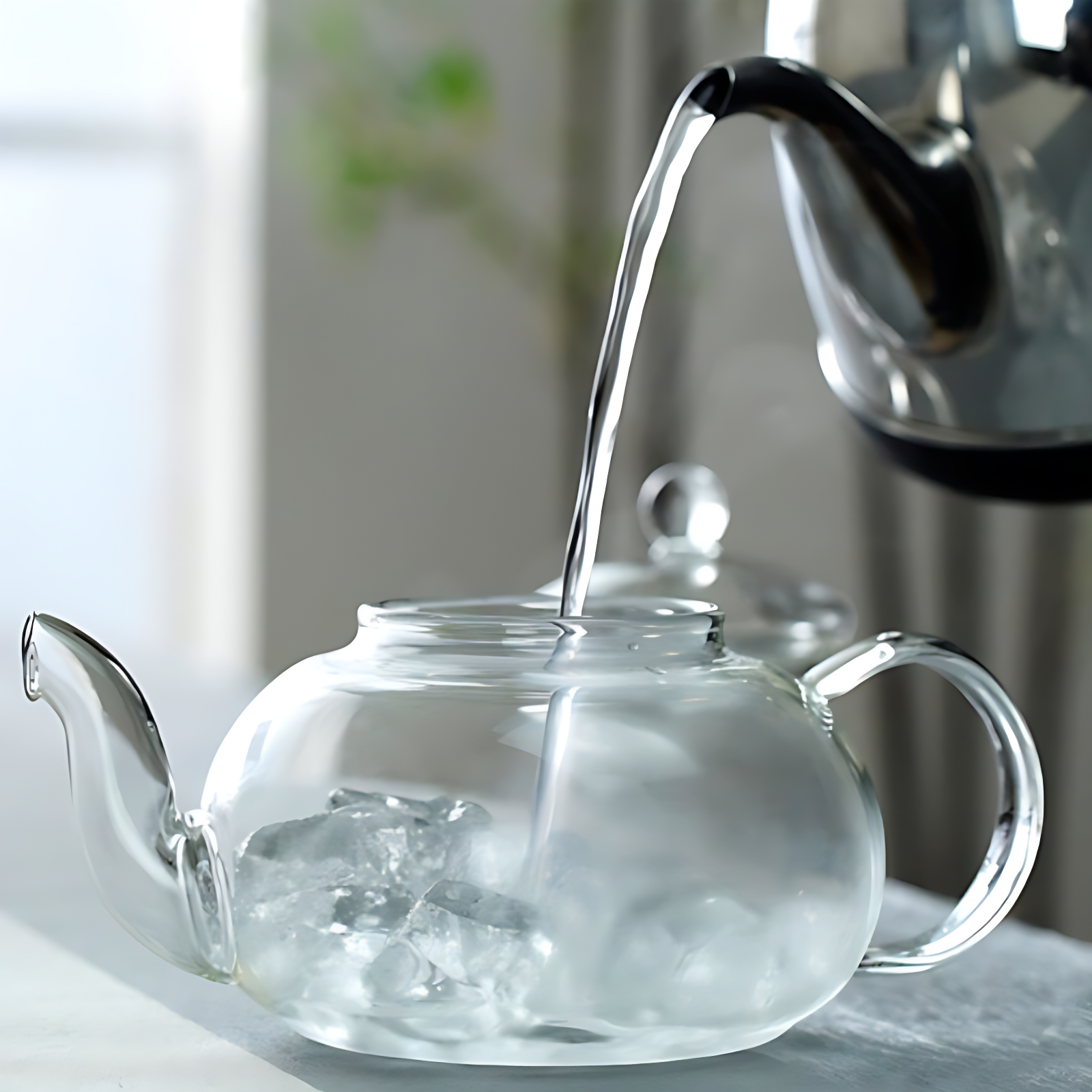 Teekanne Aus Glas Mit Stövchen