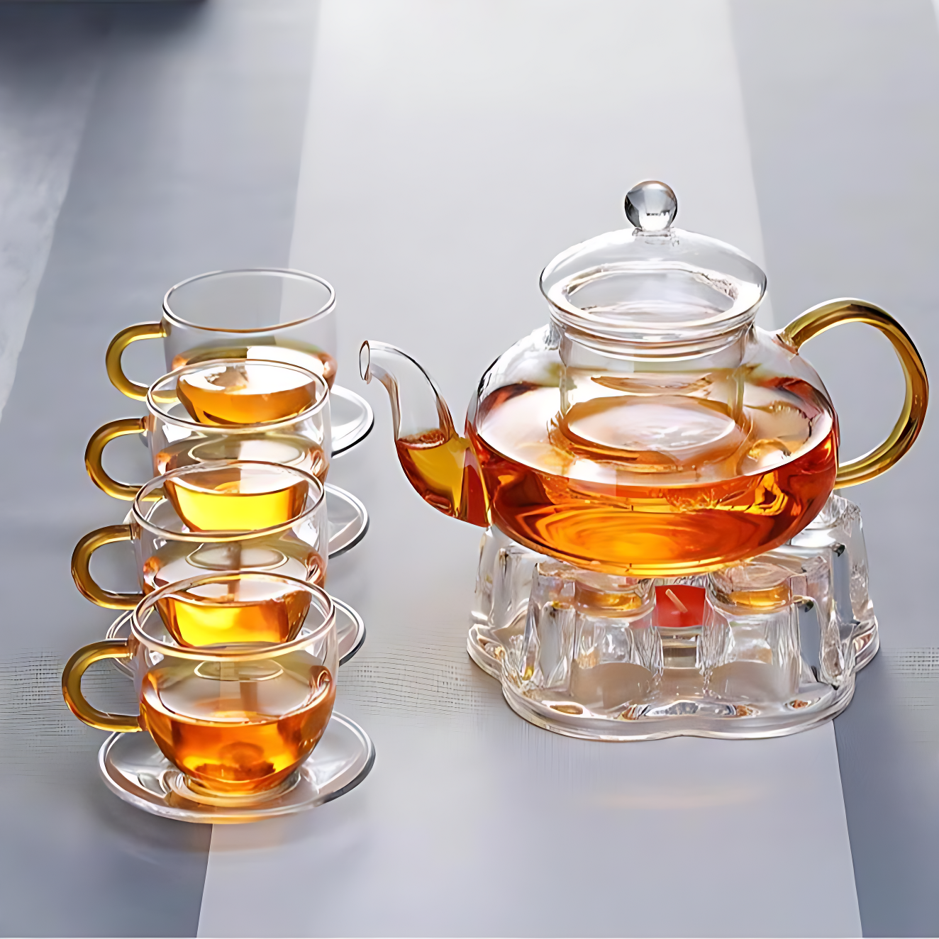 Teekanne Aus Glas Mit Stövchen