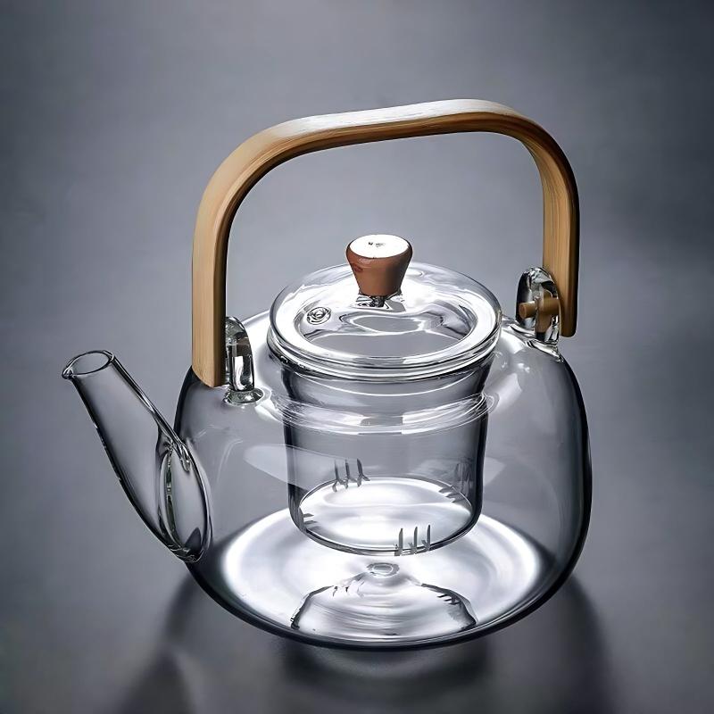 Teekanne Bambus Mit Sieb