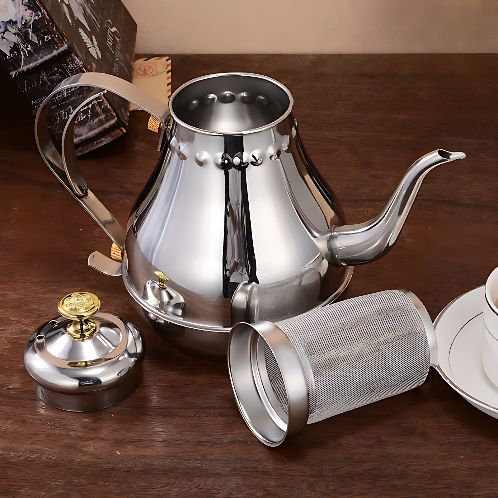 Teekanne Edelstahl Doppelwandig