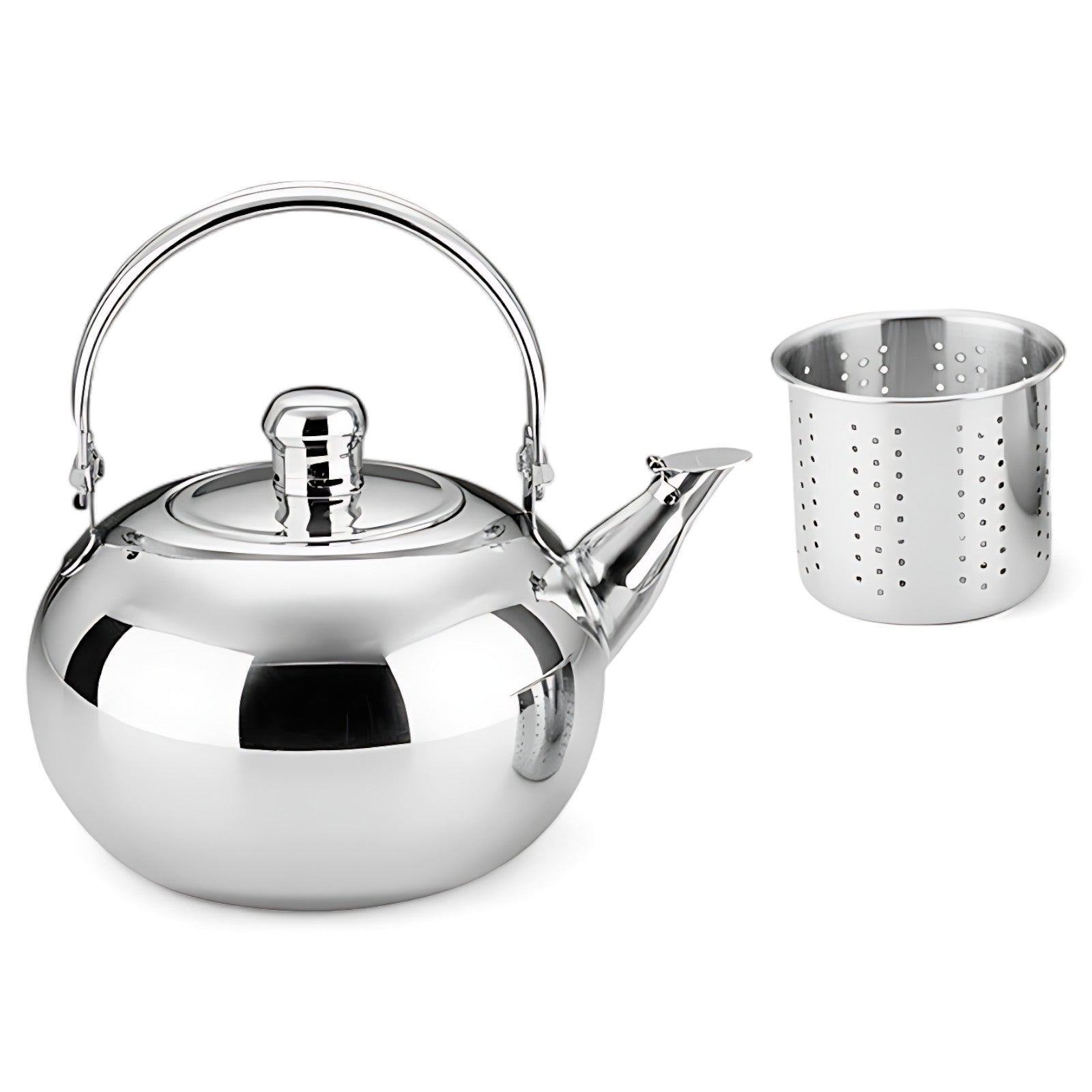 Teekanne Edelstahl Gebürstet