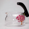 Teekanne Glas Kirschblüten