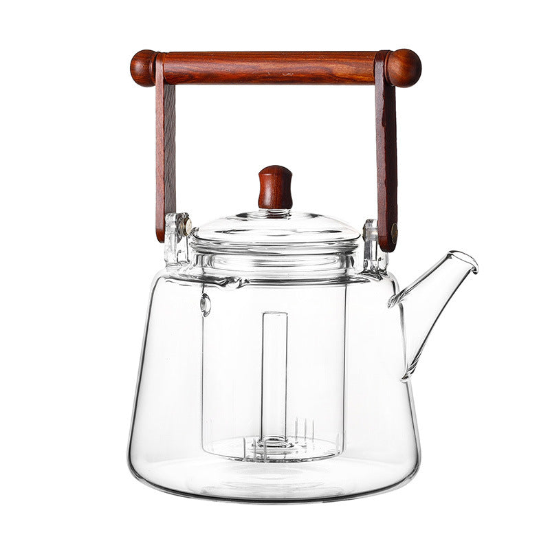 Teekanne Glas Mit Holzgriff
