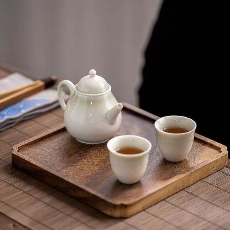 Teekanne Grau Porzellan