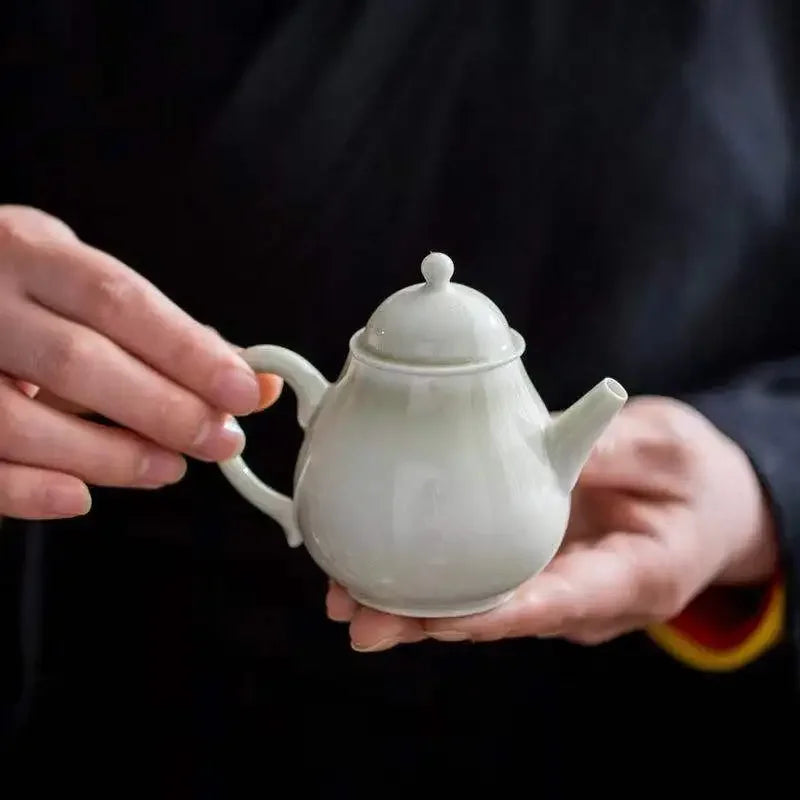 Teekanne Grau Porzellan