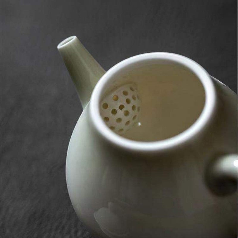 Teekanne Grau Porzellan