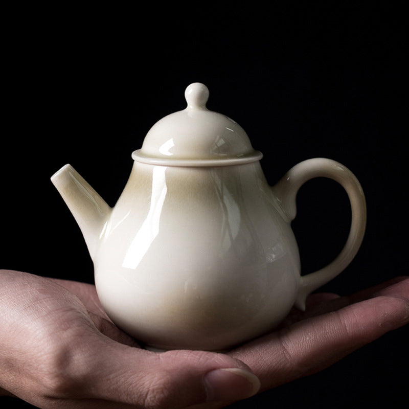 Teekanne Grau Porzellan