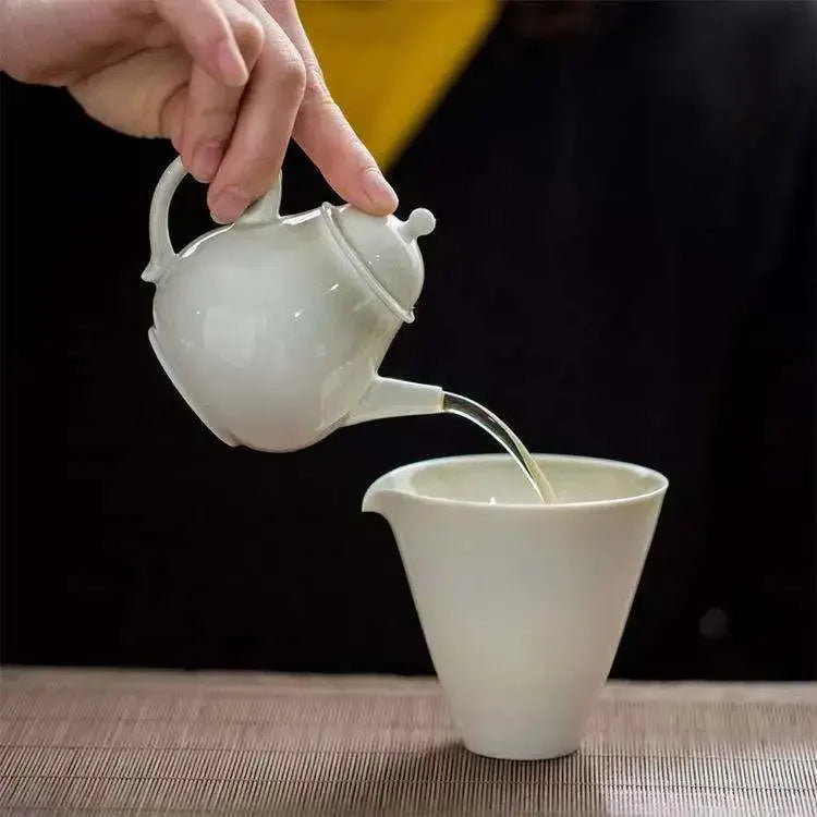 Teekanne Grau Porzellan