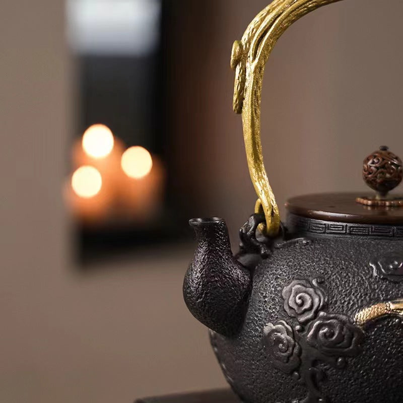 Teekanne gusseisen gold