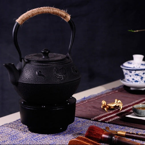 Teekanne gusseisen innen emailliert